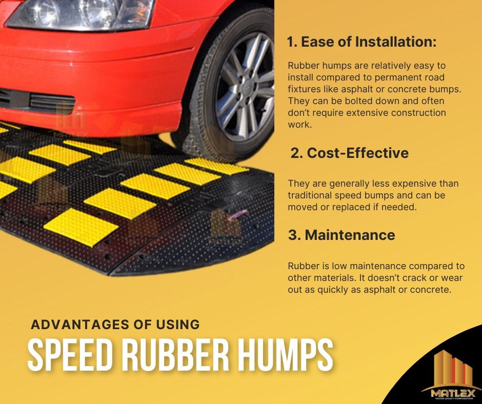 Matlex rubber speed humps, Commercial & Industrial, Construction ...