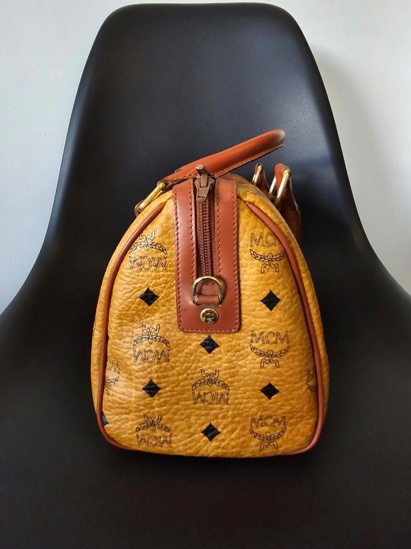 MCM Cognac Visetos Small Boston Bag (Category: Luxury Bags & Wallets) located in Pasig City. Submitted by kimjayson (Listing ID 1324835475, Image 2). Description: ‼️Please read‼️ Will not entertain questions that are already posted here. All items are Authentic. I do not, and will never own/sell fake or replicas. -------------------------------- No issue. Really good condition Location pick up 📍Valle Verde 2 Pasig Meet up 📍SM Center Pasig 📍Tie