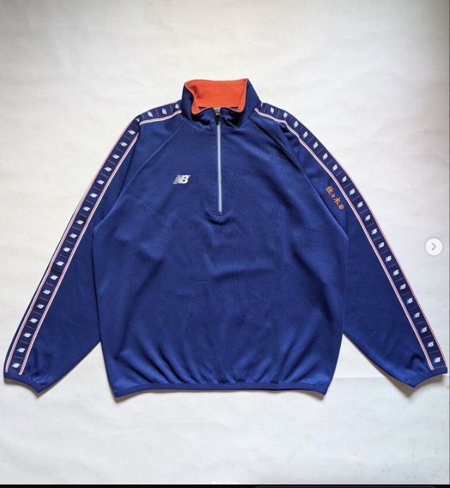 Half Zip Crewneck New Balance Hoodie Half Zip New Balance, Fesyen