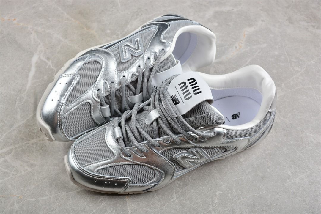 New Balance X Miu Miu 530 Silver shoes EURO 36 45 Women s Fashion Footwear Sneakers on Carousell