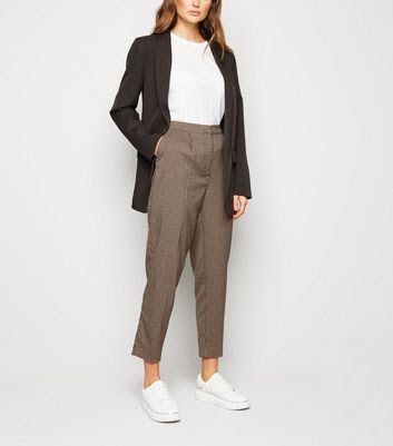 New look check trousers cheap