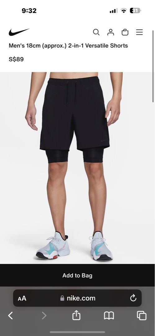 Nike 2 in 1 shorts Men s Fashion Activewear on Carousell