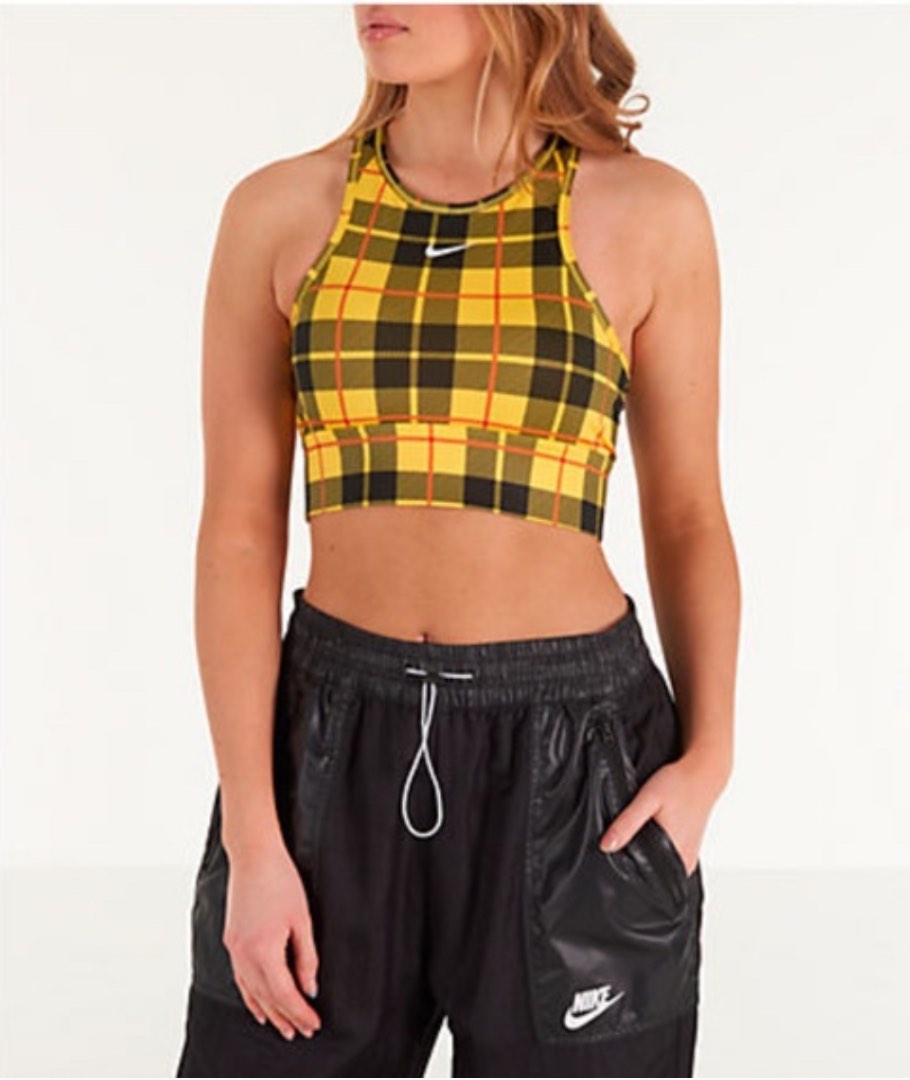 nike plaid sports bra