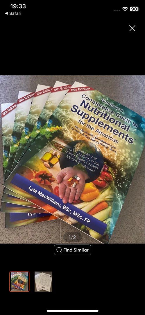 Nutrisearch Comparative Guide to Nutritional Supplements - 6th Edition (Category: Health Food, Drinks & Tonics) located in Bulacan. Submitted by coolturedclothes (Listing ID 1324856805, Image 1). Description: Brand new! From P2500 now P2000 only. 4 more available..