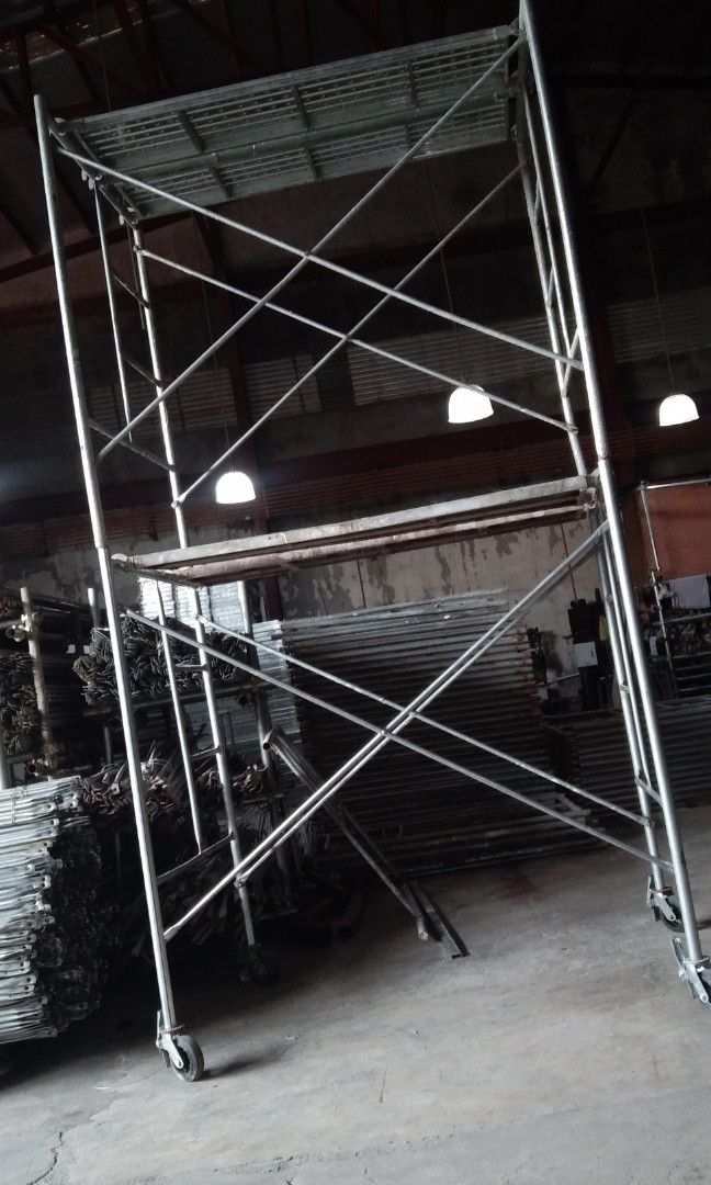On sale H frame sets (Category: Construction & Building Materials) located in Valenzuela. Submitted by elizabeth.nietes (Listing ID 1324765681, Image 1). Description: H- FRAME FOR SCAFFOLDING 🏗️ Inclusions per set : * 2 H-FRAME * 2 CROSSBRACE * 4 JOINTPINS Available for : ➡️ Schedule 20 & Schedule 40 📌 1.2 x 1.7 METERS ( STANDARD SIZE ) For faster transaction you may call/text us : 0976-169-4137 ( GLOBE ) 0961-545-0901 ( SMART ) " WE DO DELIVER