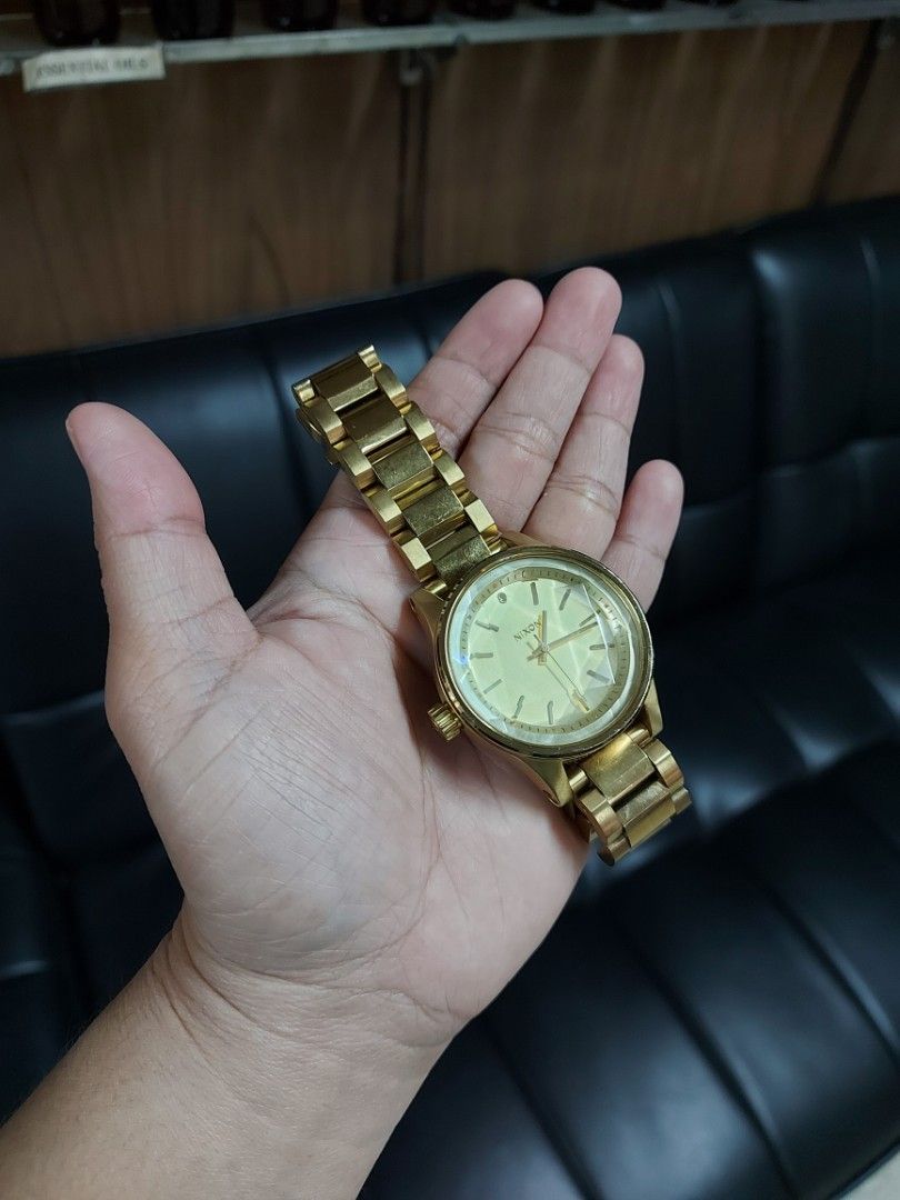 Nixon facet gold watch discount