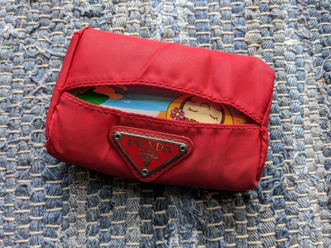 Prada tissue holder travel case