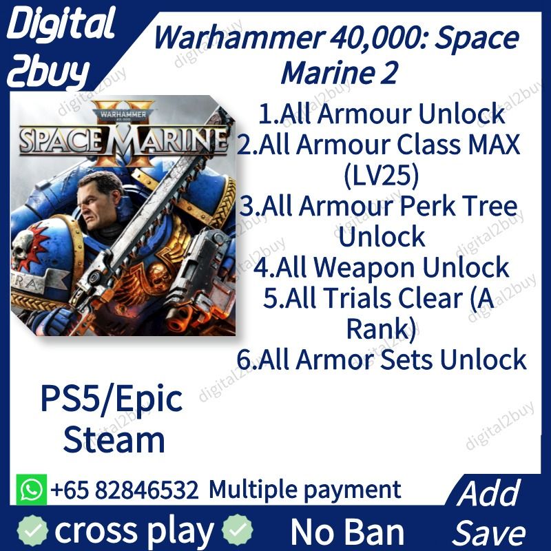 PS5 Steam Warhammer 40,000 Space Marine 2 Mod Warhammer 40k Cheats 