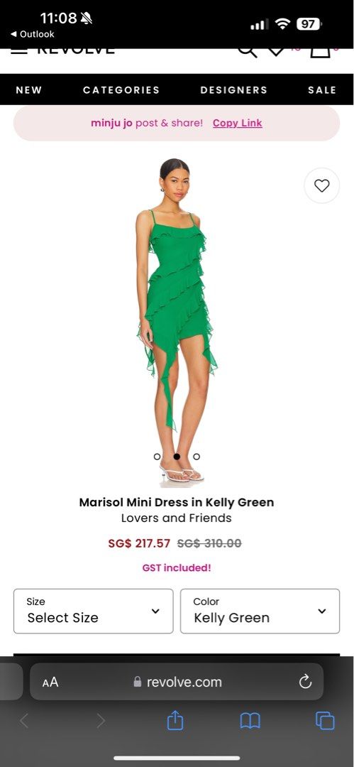 Lovers and friends green dress hot sale
