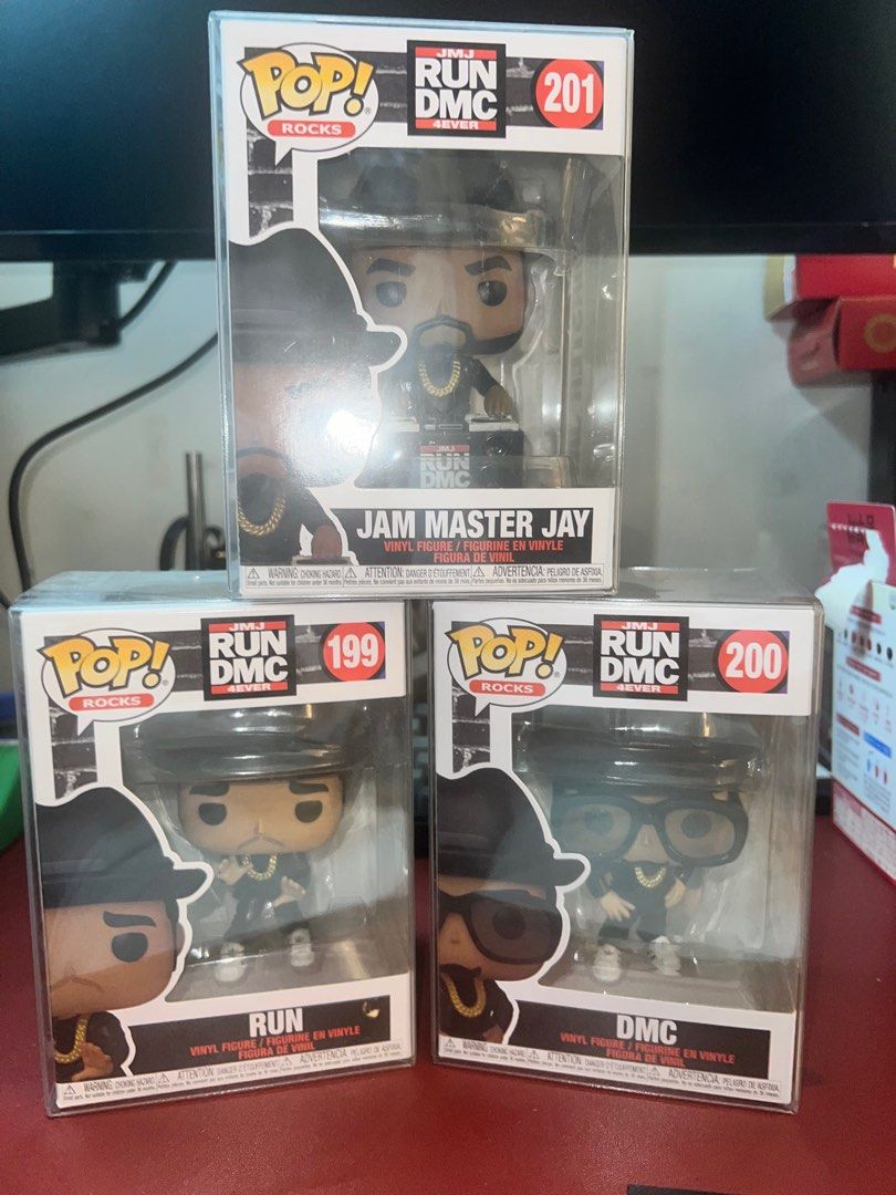 STEAL RUN DMC Funko set (Category: Vintage Collectibles) located in Quezon City. Submitted by declutteringfunkos (Listing ID 1324902730, Image 1). Description: 500 each, discount if Take all +50 per protector.
