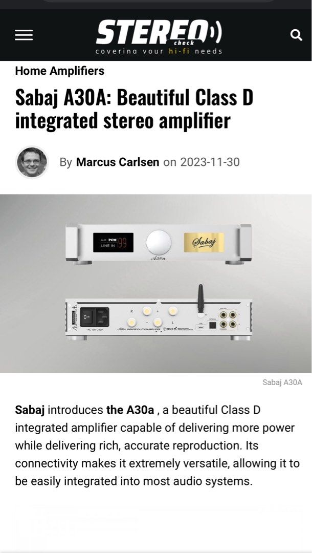 Sabaj A30a amplifier473018295376291841