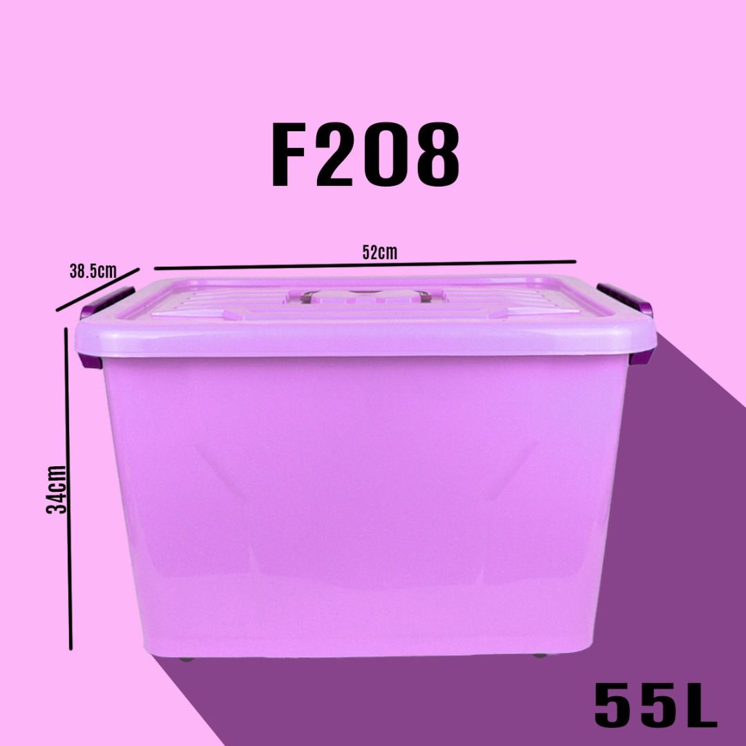 Storage Box Colored Big Size Home Organizers 55L / 72L / 110 Liters ...