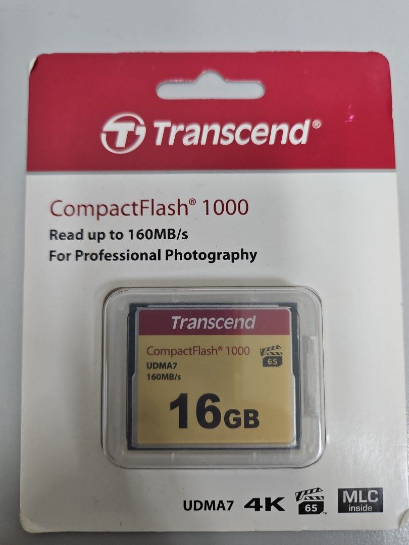 Transcend 1000x CompactFlash UDMA7 16GB Memory Card Photography Photography Accessories Other Photography Accessories on Carousell