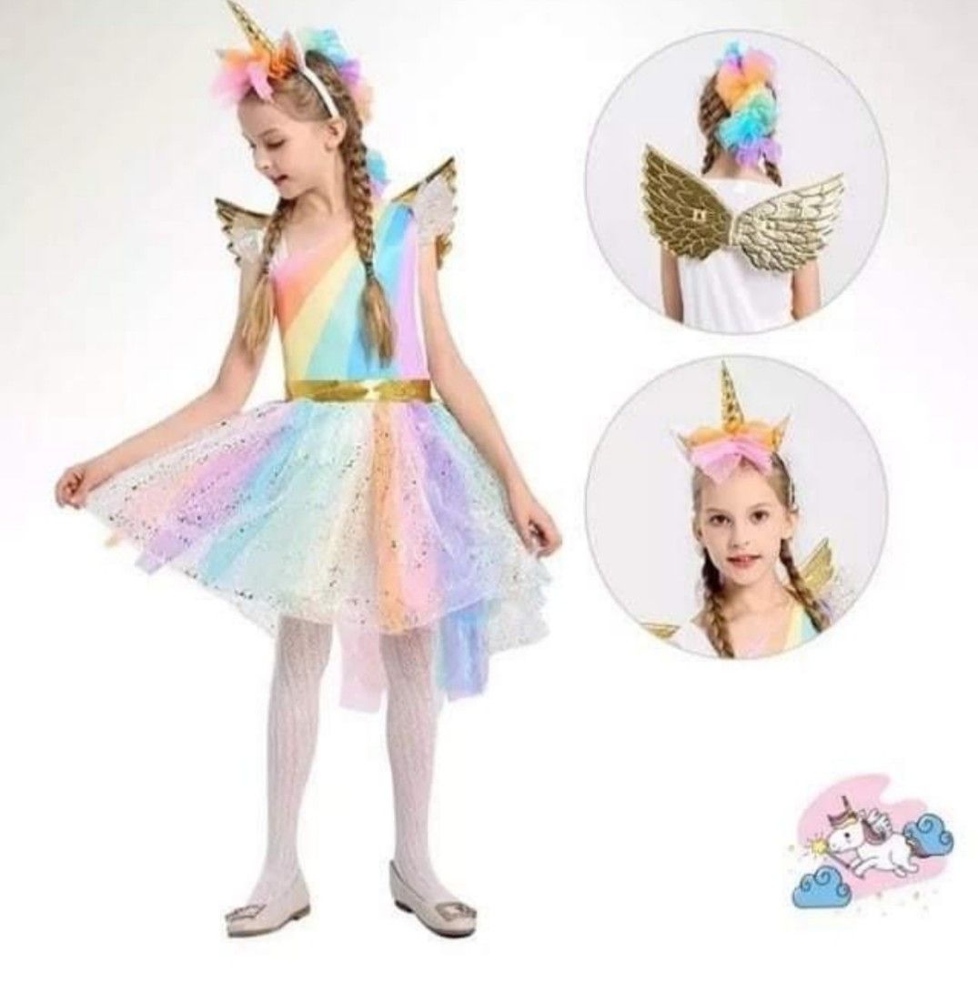 Unicorn Costume for Kids (Category: Babies & Kids Fashion) located in Manila. Submitted by hrh123 (Listing ID 1324762156, Image 3). Description: Brandnew! Unicorn Costume for Kids. fits 6-8yrs old. Used once only during a Halloween even at the office.