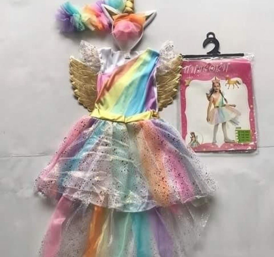 Unicorn Costume for Kids (Category: Babies & Kids Fashion) located in Manila. Submitted by hrh123 (Listing ID 1324762156, Image 1). Description: Brandnew! Unicorn Costume for Kids. fits 6-8yrs old. Used once only during a Halloween even at the office.