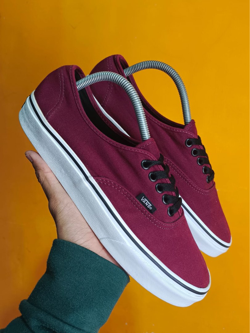 Vans authentic maroon cheap