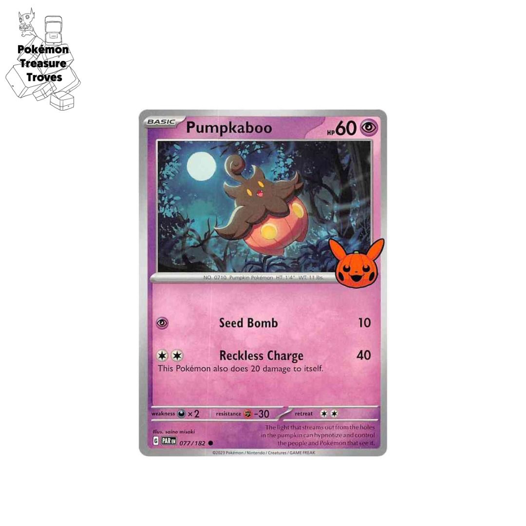 0.50] Pokemon Paradox Rift Pumpkaboo Halloween Stamp Card, Hobbies & Toys,  Toys & Games on Carousell