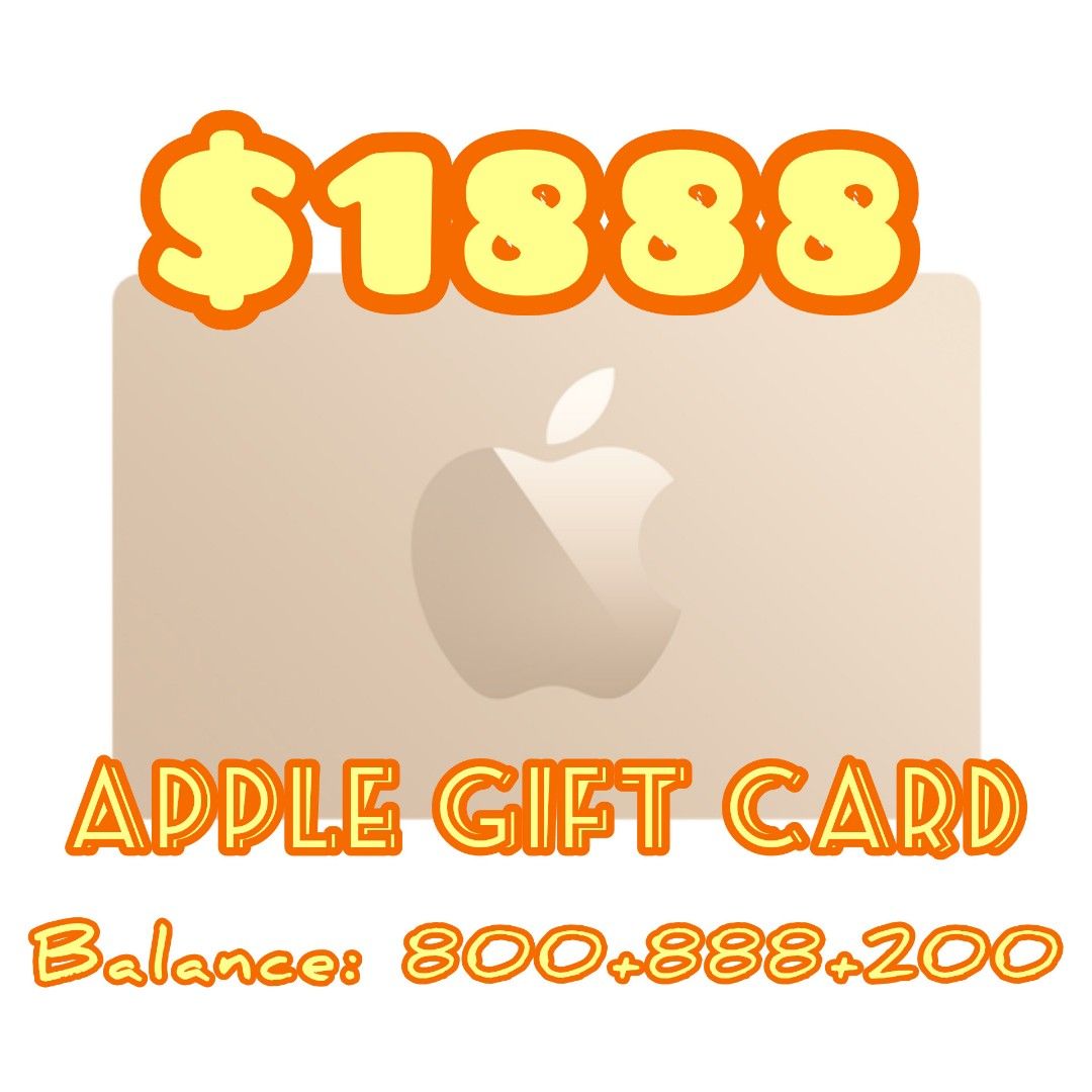 1888蚊Apple蘋果gift card禮品卡禮物iphone 16 ipad ipod apple watch點數現金券, 門票＆禮券,  現金券、兌換券、禮券- Carousell
