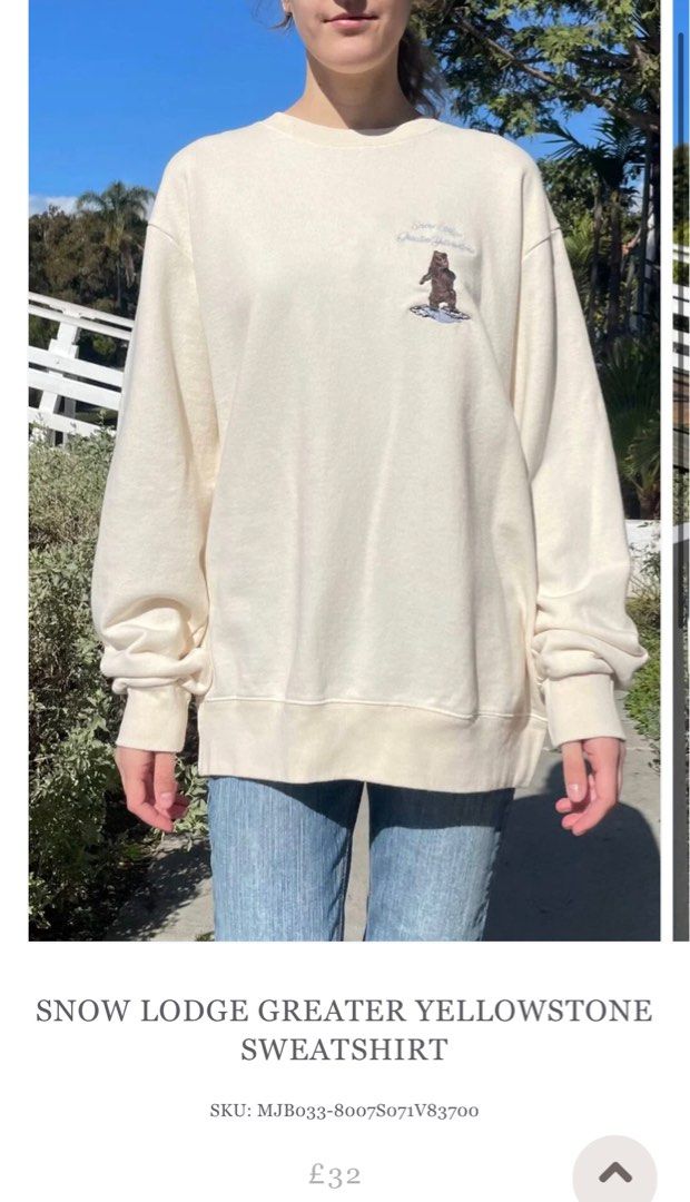 Brandy melville bear sweatshirt clearance