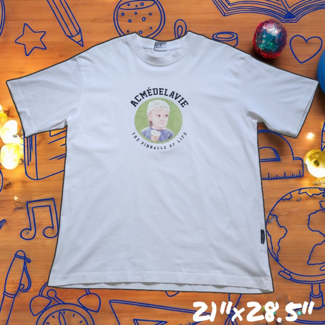 Acme De La Vie 🍦ice cream boy (Category: Luxury Apparel) located in General Santos City (Dadiangas). Submitted by hoverfinds (Listing ID 1324966727, Image 1). Description: size 1 dimes 21"×28.5" color rate 9.7/10 Php 750shipped jnt There is some wear and tear. Please consider this before purchasing..