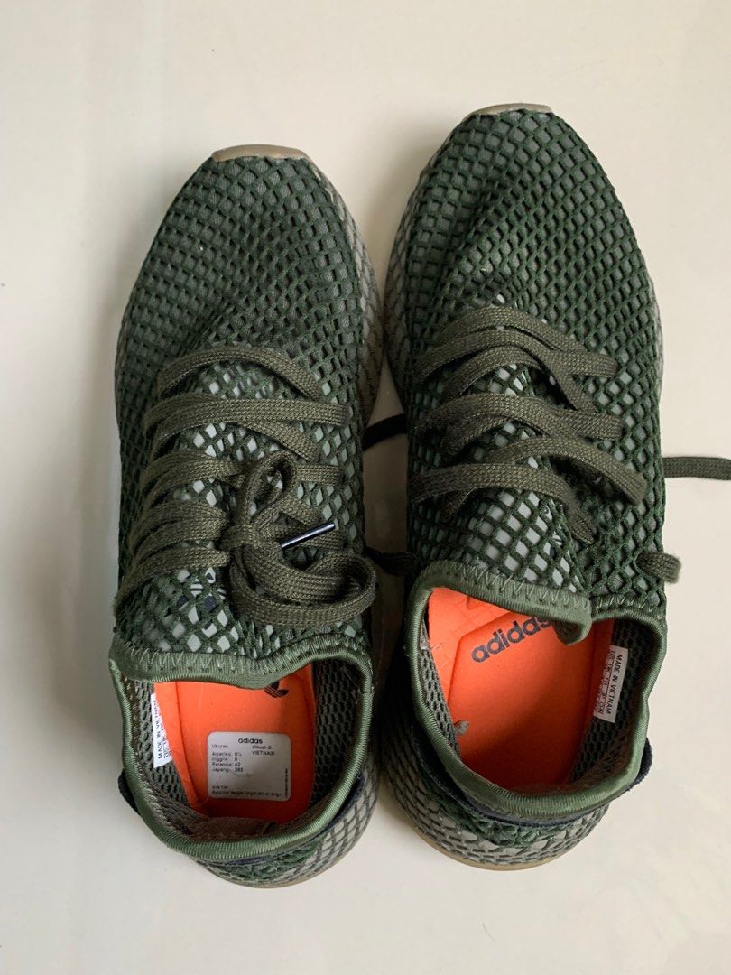 Adidas Deerupt Runner Olive Size 42 Fesyen Pria Sepatu Sneakers di Carousell
