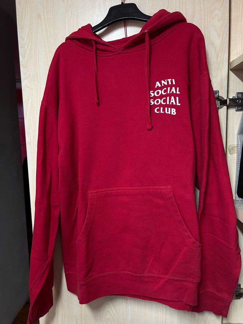 ANTI SOCIAL SOCIAL CLUB red hoodie (Category: Coats, Jackets and Outerwear) located in Pasig City. Submitted by closet4hope (Listing ID 1325008598, Image 1). Description: Authentic and in good condition — no snags, tears, or stains. This is an original piece that has been worn a few times, but is still in very good condition. .
