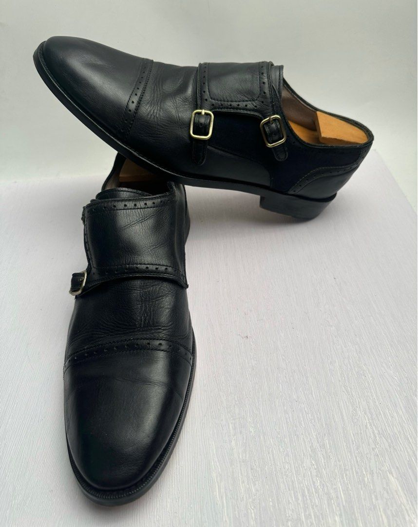 ASTON GREY DOUBLE MONK Men s Fashion Footwear Dress shoes on Carousell