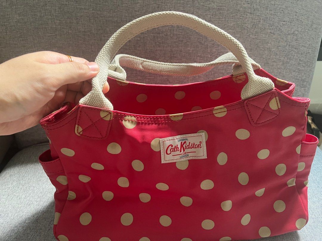 Authentic Cath Kidston Red with cream polka dots