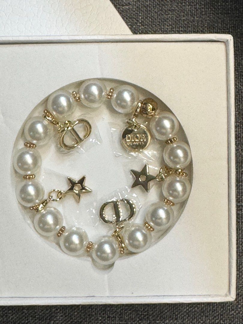 Authentic Christian Dior Pearl Bracelet with Charm from Dior GWP VIP GIFT