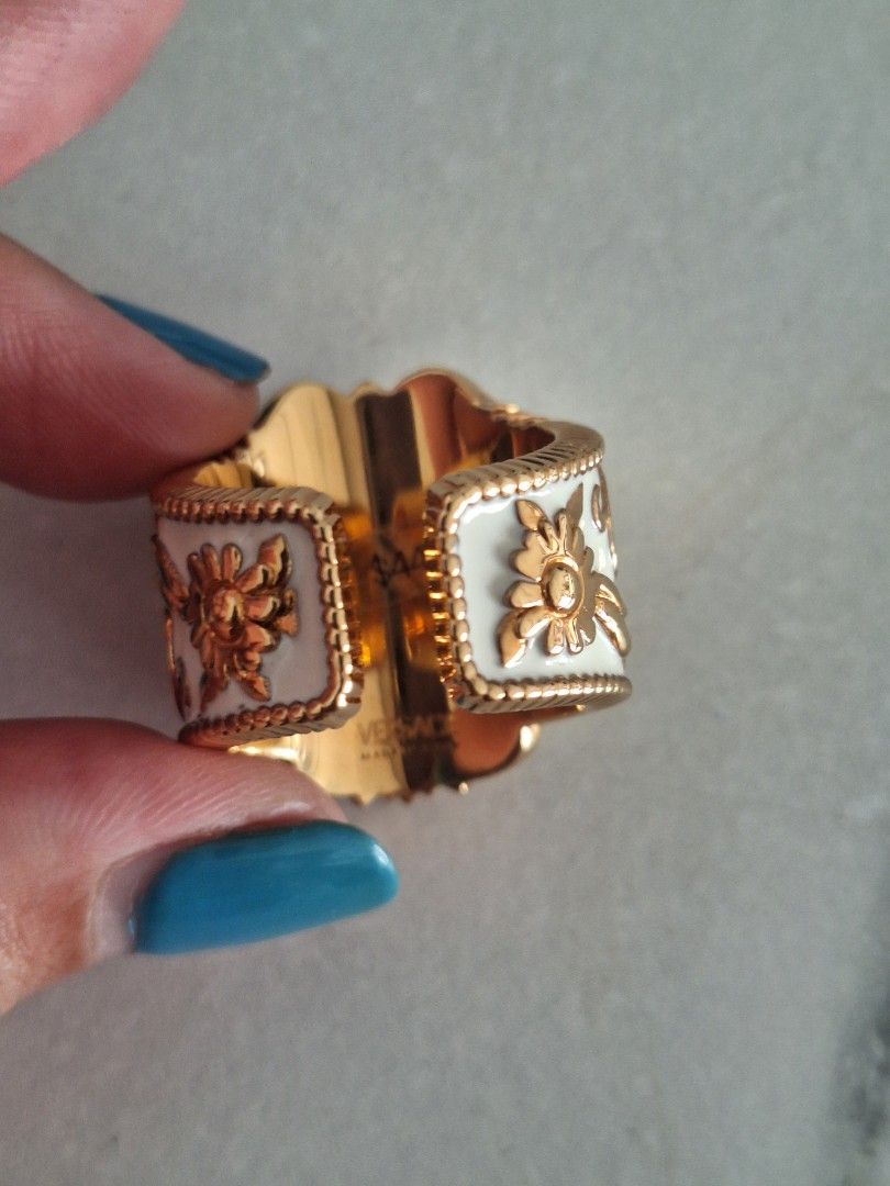 Versace enamel ring online