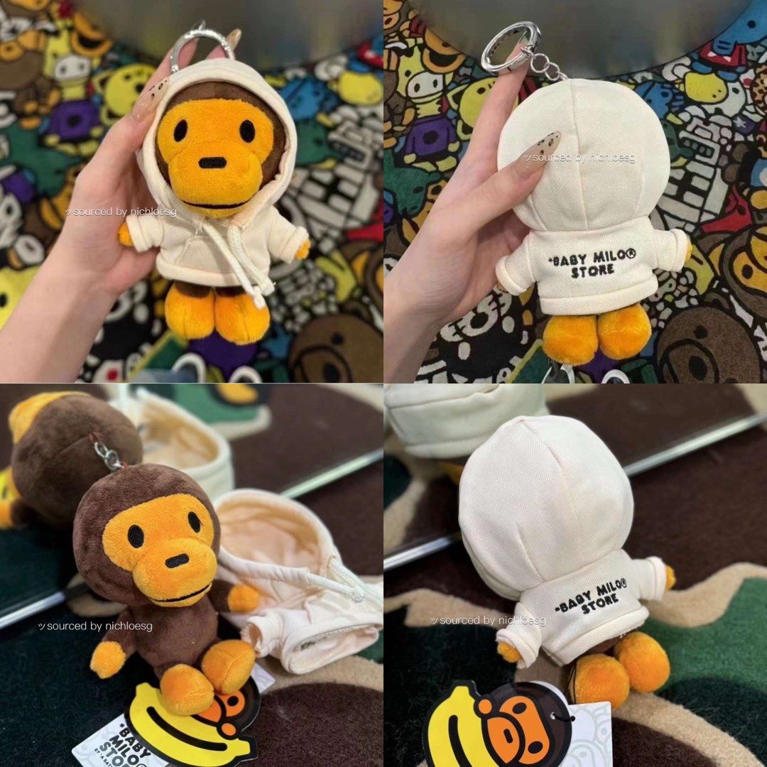 超美品の BAPE BABY Carousell  on Games & Toys Toys, & Hobbies KEYCHAIN, DOLL PLUSH MILO 小物