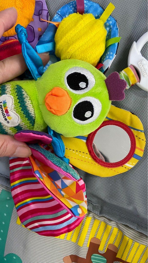 Beautiful Lamaze Bird mobile sensory toy with many textures