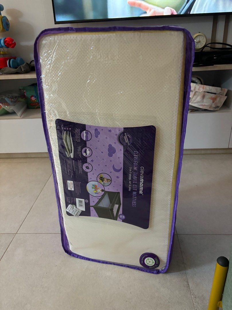 Clevamama foam 3 in 1 travel cot mattress new arrivals