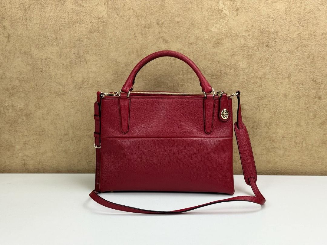 COACH F33539 THE SMALL TURNLOCK BOROUGH BAG IN TEXTURED