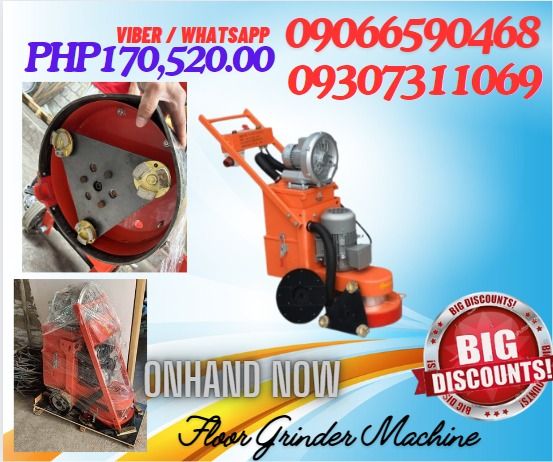 Construction Floor Concrete polisher Concrete Grinder Machine (Category: Construction Tools & Equipment) located in Caloocan City. Submitted by ultimateni42771 (Listing ID 1324934149, Image 1). Description: ✅ Guaranteed lowest price ✅ Quality products ✅ Big discount for bulk orders ✅ 100% LEGIT TRUSTED SUPPLIER! ✅ With Complete Legal Documents ✅ BIR Registered Weight 130 KGS 286 LBS Voltage 380 V 380 V Power 3 KW 4 HP Levelling Depth 1-3 mm 0.25-
