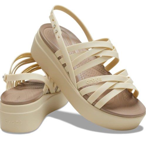 Crocs Brooklyn Strappy Low Wedge Platform Sandals