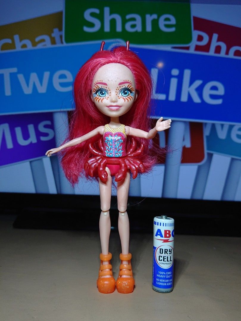 Enchantimals Cameo Crab Doll Red Head Toys Collectibles Mainan di Carousell
