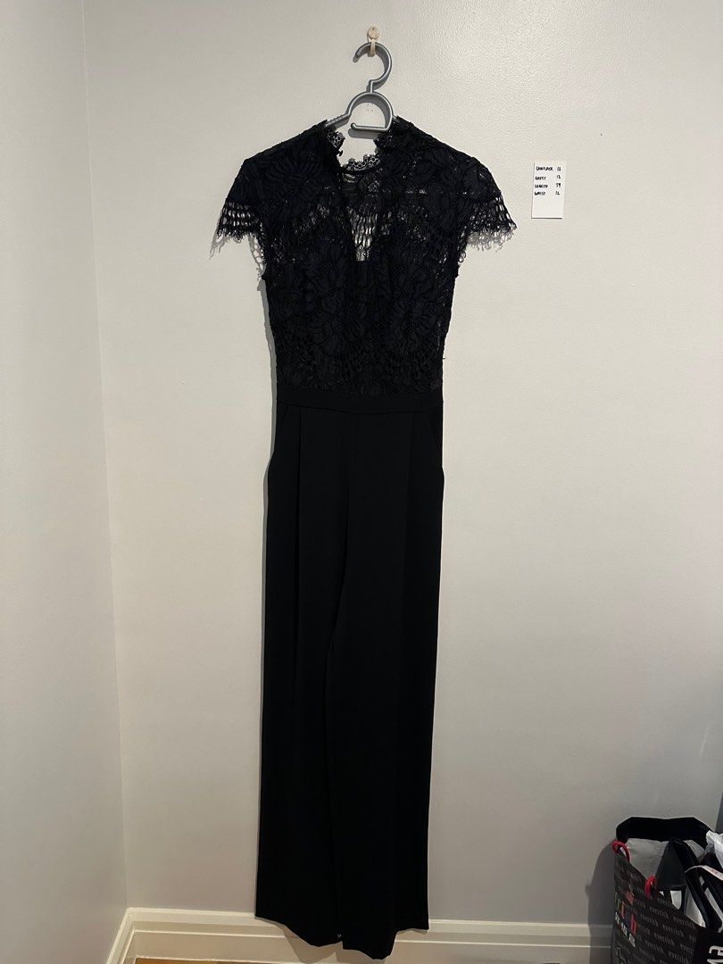 Forever New Leona Lace Wide Leg Jumpsuit Women s Fashion Dresses Sets Jumpsuits on Carousell