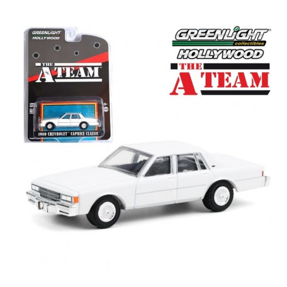 Chevrolet Caprice Classic A-Team - Greenlight 1/18 - Blanche - Neuve
