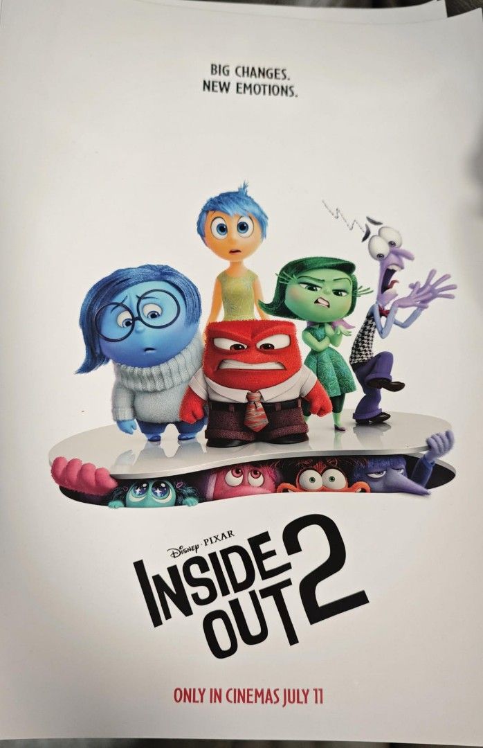 Inside out 2 poster, 興趣及遊戲, 收藏品及紀念品, 郵票及印刷品 - Carousell