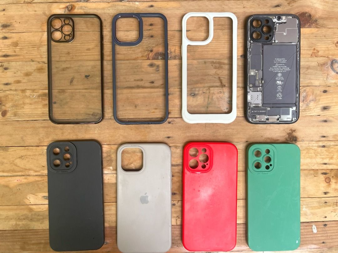 Iphone 12 Pro Max Case (Category: iPhone 12 Series) located in Quezon City. Submitted by e.gonzalvo (Listing ID 1325087611, Image 2). Description: Iphone 12 Pro Max Case 1 - Black Thin Jelly Case 2 - Midnight Blue Glass Case 3 - White Glass Case 4 - Black Circuit Board Thick Silicone Case 5 - Black Thin Silicone 6 - Gray Thick Silicone Case (Magsafe/Finger Tap Enabled) 7 - Red Thick Silicone Case (Magsafe/Finger Tap Enabled) 8 - Green Black Thin 