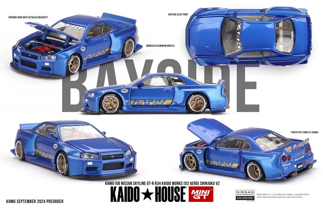 kaido house 9台セット R34 510 SILVERADO 等 Kaido House x MINI GT 158 GTR R34 160 Silverado 162 BMW M3