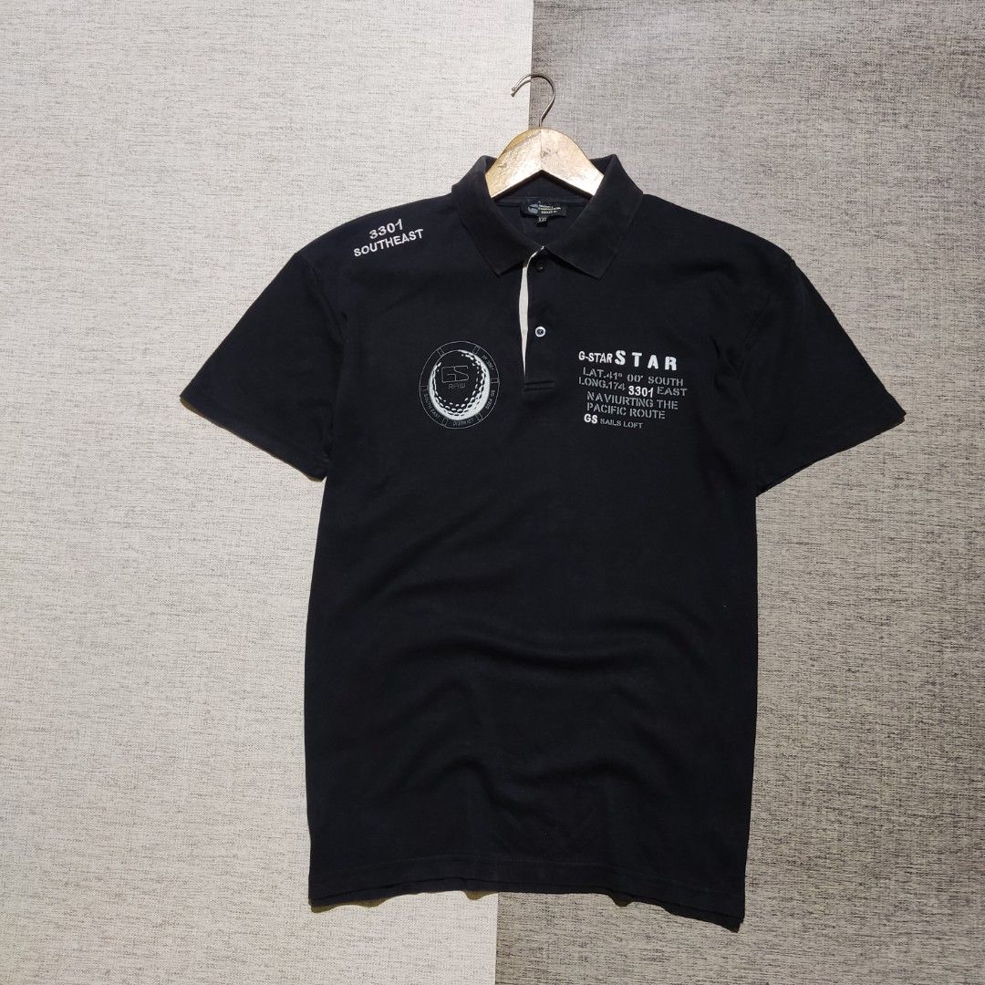 Kaos polo shirt G-Star raw denim colour black size XXL Original