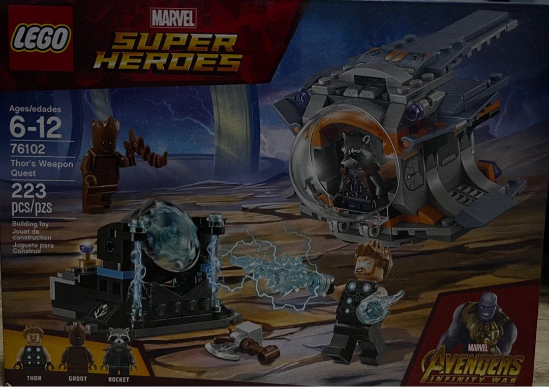 Lego 76102 Thor s Weapon Quest Hobbies Toys Toys Games on Carousell