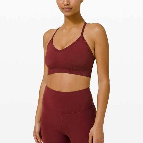 Lululemon Ebb To Street Light Support Bra in Heathered Bumble Berry Women s Fashion Activewear on Carousell