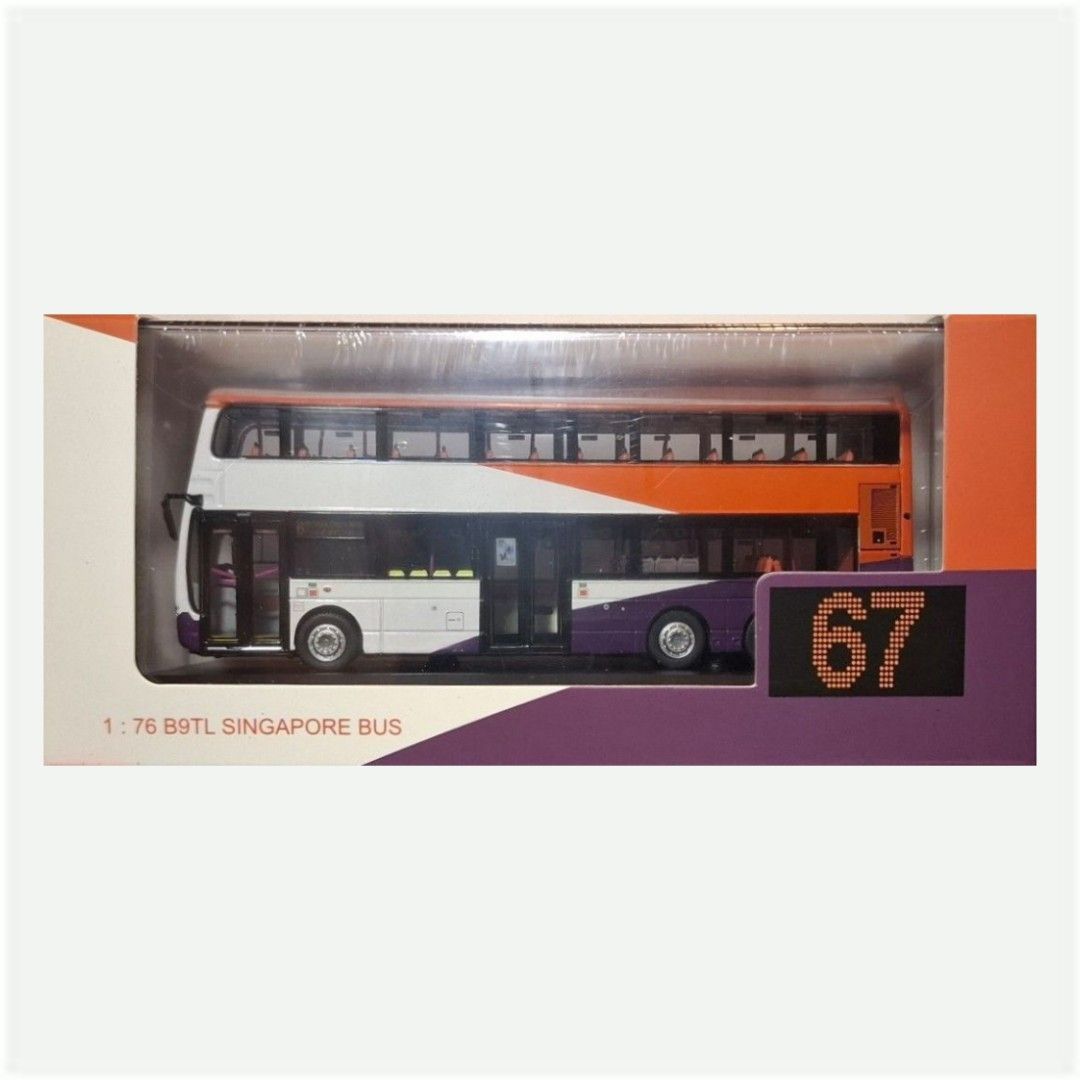 [IN HAND] MASTERPIECE COLLECTIBLES CITY DIECAST 1/76 B9TL SINGAPORE DOUBLE  DECKER BUS SG (SVC.67)
