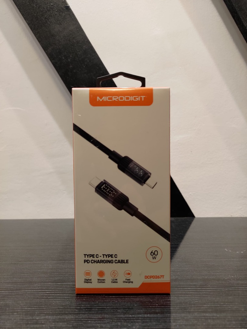 MICRODIGIT TYPE C-TYPE C PD Charging Cable 60 Watts, Mobile Phones ...