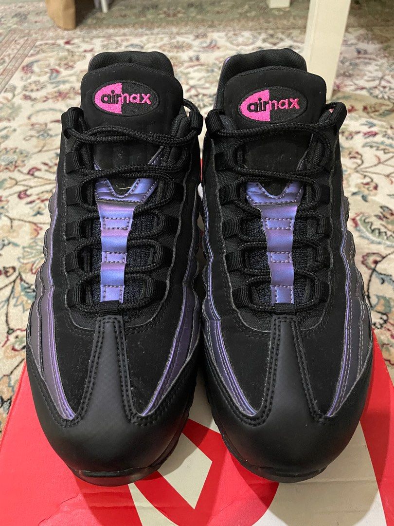 Air max plus - men's black/black/laser fuchsia throwback future top