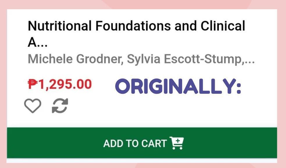 Nutritional Foundations and Clinical Applications: A Nursing Approach 7th Edition (Category: Textbooks) located in Manila. Submitted by cel03486 (Listing ID 1324976689, Image 2). Description: BRAND NEW NEVER BEEN USED✨ Send a message to negotiate the price ❤️.