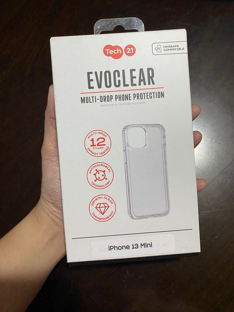 Original Tech21 EvoClear Case for iPhone 13 Mini (Category: Cases & Sleeves) located in Manila. Submitted by razelysonn (Listing ID 1325015051, Image 1). Description: Original & last piece Price is fixed! :) .